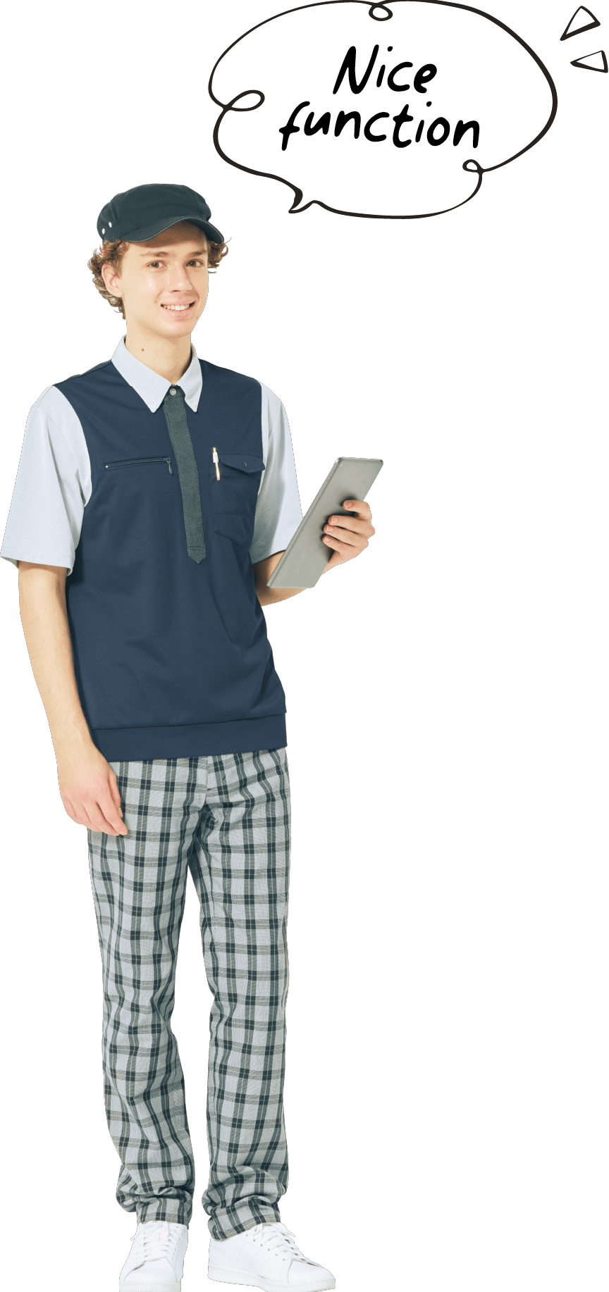 作業服を着たスタッフ